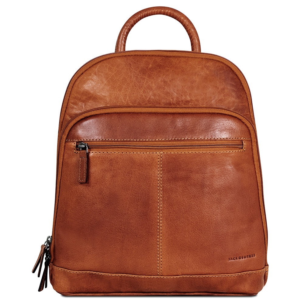 Jack & Jones Brown Leather Backpack